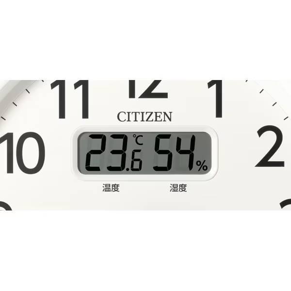 CITIZEN シチズン（リズム時計） 電波掛時計 8FYA06-003 温度・湿度
