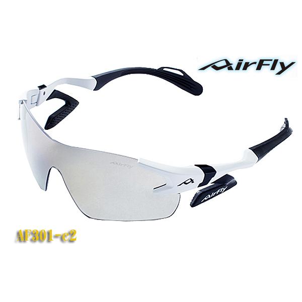 AirFly エアフライ スポーツ サングラス AF301-C2 フチナシ サイクリング/マラソン/ゴルフ/ジョギングに！  鼻パットなし エアーフライ