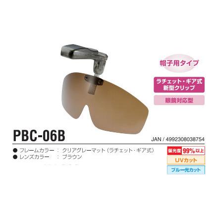 キャップシェイダー 帽子用 偏光 サングラス PBC-06B 帽子に装着
