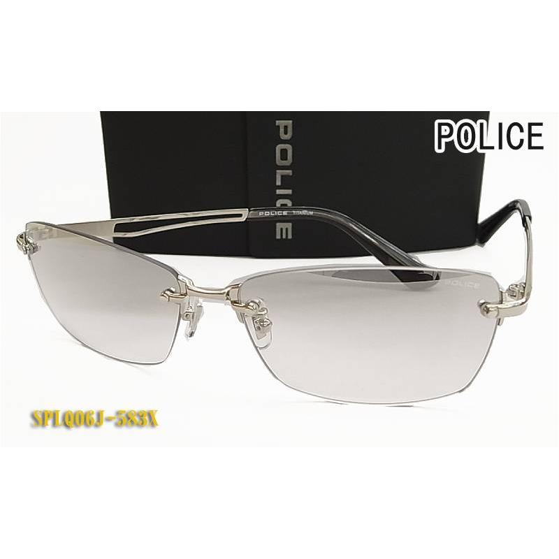 ☆【国内正規品・新品】POLICE ポリス　サングラス　SPLQ06J-583X POLICE ポリス サングラス SPLQ06J-583X ライトミラー フチナシ