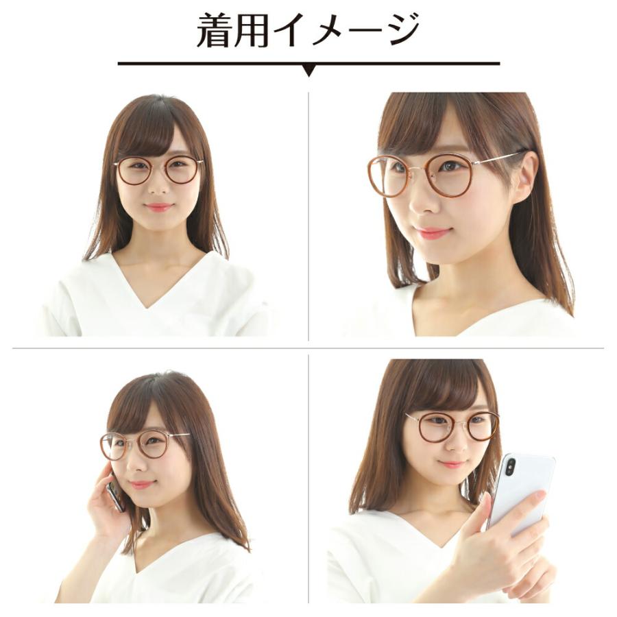 度なし 伊達 メガネ スーパーブルーライトカット 94% ボストン 丸メガネ 軽量 クラシックフレーム リーディンググラス シニアグラス PC パソコン スマホ_10