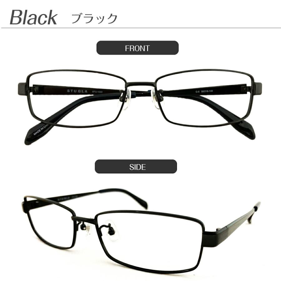 ブルーライトカット メガネ 94%カット 度なし 伊達 スーパーブルーライトカットメガネ スクエア メタルフレーム パソコンメガネ PCメガネ スマホ_12