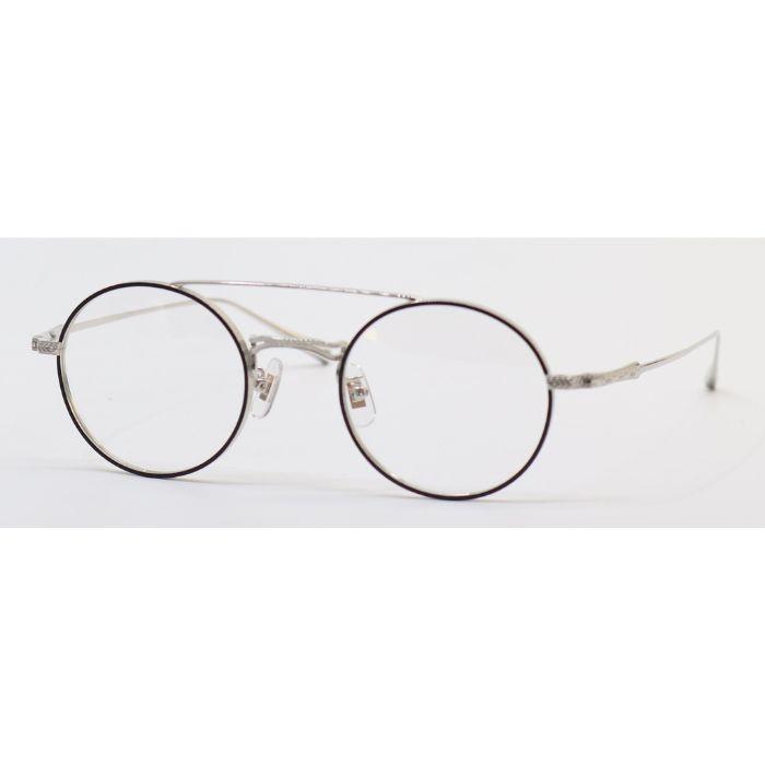 内藤熊八作 ダブルブリッジ ツーブリッジ 丸 メガネ 眼鏡 丸メガネ 丸