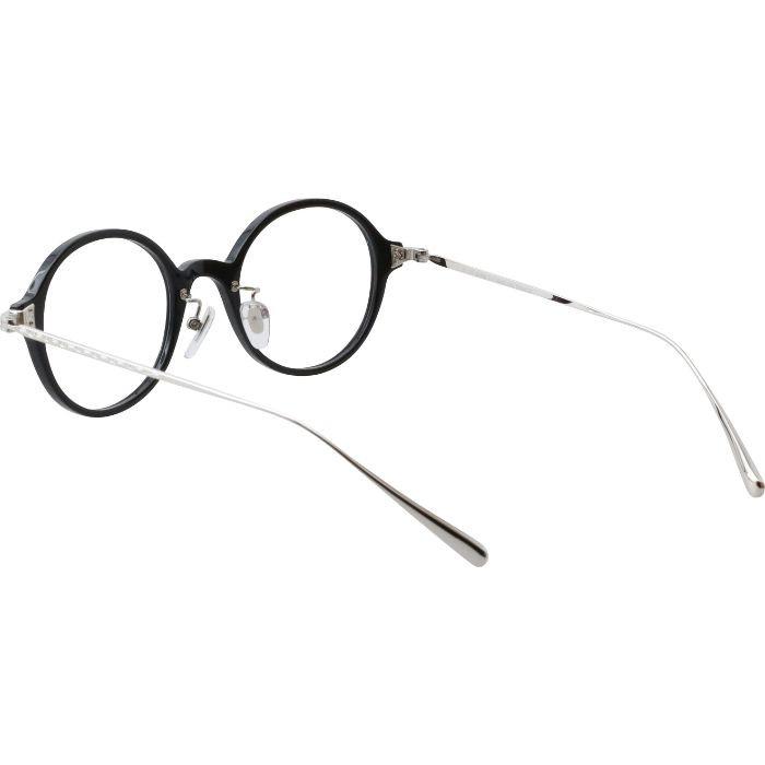 越前國甚六作 コンビ 丸 メガネ フレーム ラウンド ブラック シルバー