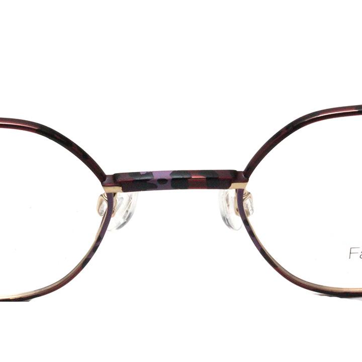フレーム単品メガネ】 Farben ファルベン F7059-629G サーモン系