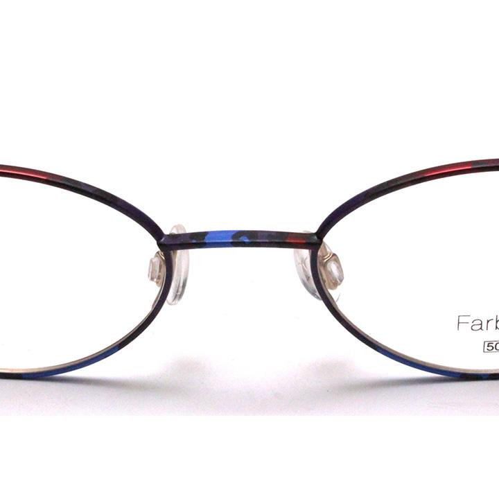 フレーム単品メガネ】 Farben ファルベン F7093-8672G レッド系