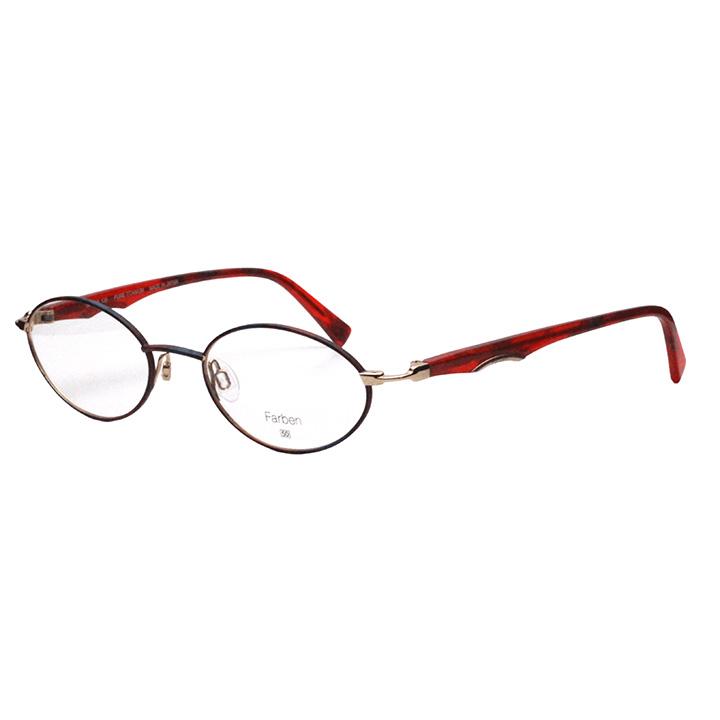 megane and me × PONTI メガネ　赤レッド フレーム単品メガネ】 Farben ファルベン F7093-672G レッド系