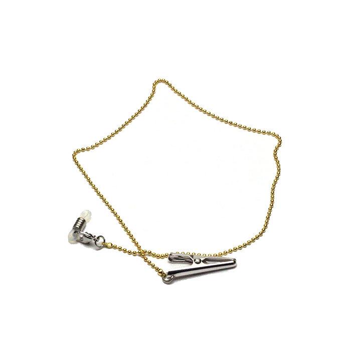 補聴器落下防止ストラップ 片耳用 S-15 メタル G ゴールド【補聴器落下