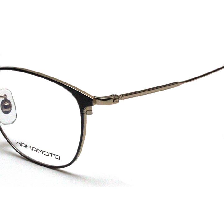 フレーム単品メガネ】Hamamoto ハマモト HT 324-1 ブラック/ゴールド