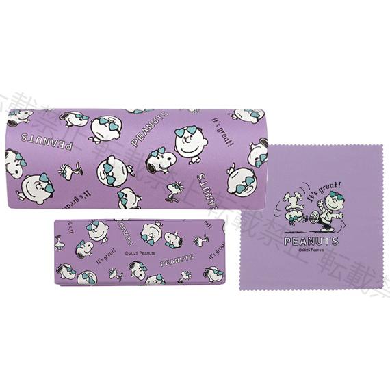 ハートサングラス スヌーピー メガネケース（クロス付き） : メガネ