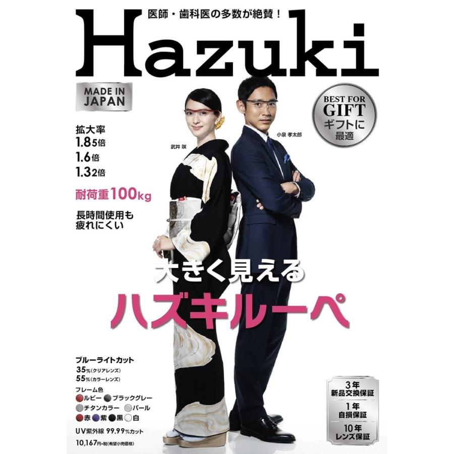 当店は最高な サービスを提供します Hazuki Company 小型化した ハズキルーペ クリアレンズ 1.6倍 コンパクト フレームカラー  pe03.gr