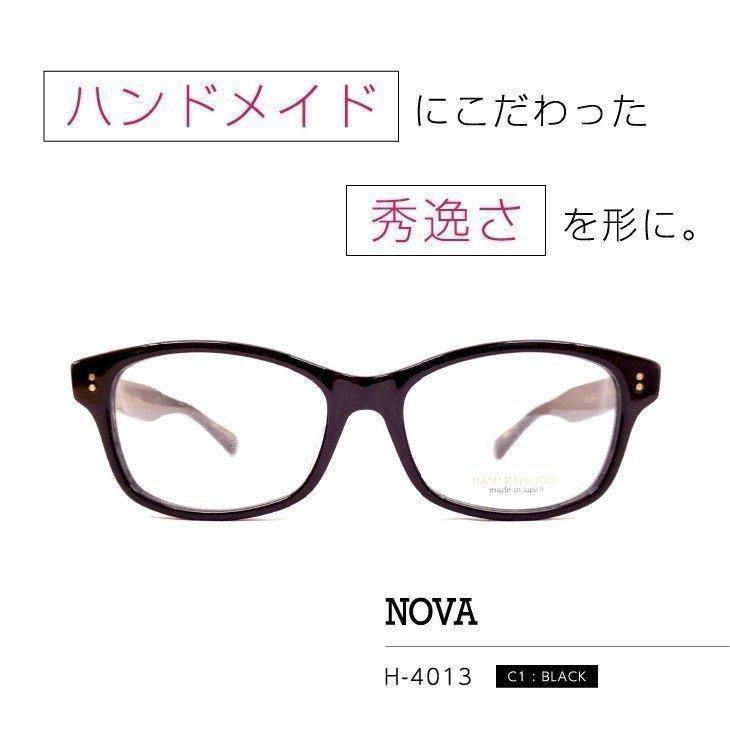 日本製の高品質で繊細な艶感が織りなす「ノバ」メガネフレーム [ NOVA H-4013 C-1 ]