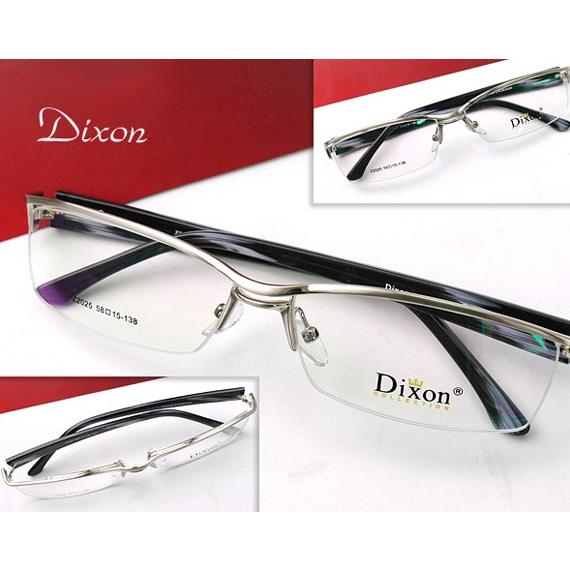 メガネ 度付 Dixon Collection Eyewear ハーフリム Silver ダブルブリッジ 眼鏡 一式 送料無料 ＋ カラーレンズ 無料キャンペーン中 伊達メガネ 対応｜meganeworld｜02