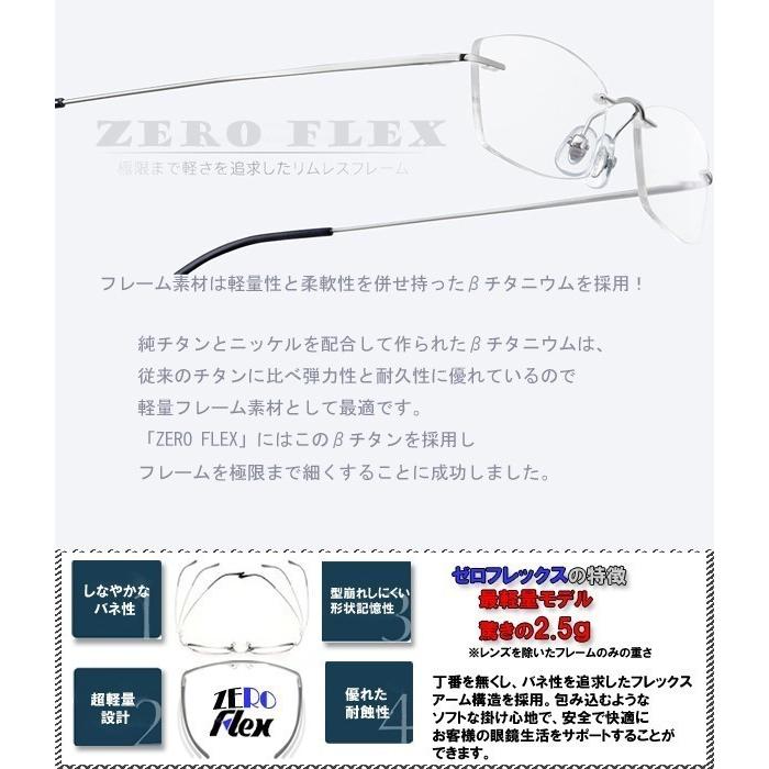 メガネ 度付 FLONDENO Red flexible ふちなし ツーポイント β