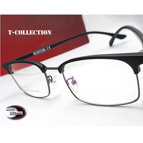 メガネ 度付 エアロウルテム T-Collection Black ウェリントン ULTEM 眼鏡 一式 送料無料 ＋ カラーレンズ 無料