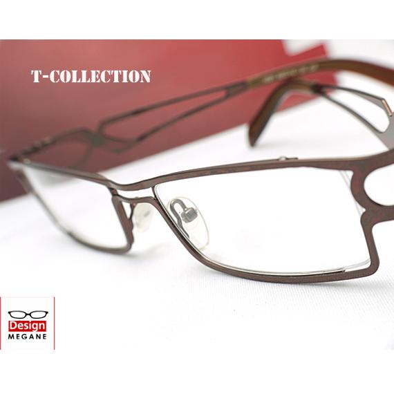 Cartier メガネ ナイロールフレーム メガネ 度付 T-collection Eyewear Brown メタルフレーム ナイロール