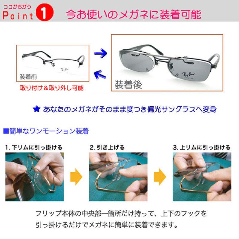 メラクシール 前掛けサングラス ブルーライトカットレンズ オーダー