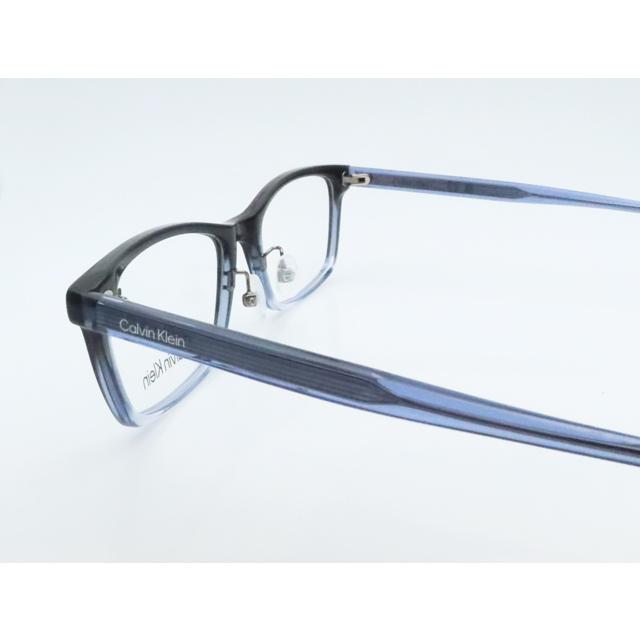 カルバンクラインメガネセット CK23530LB 407 グレイ ブルー レンズつき完成品 度付き 度なし ダテメガネ UVカット