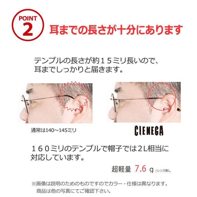 シェネガメガネセット CN-K35 2 シルバー ラージサイズ ビックサイズ