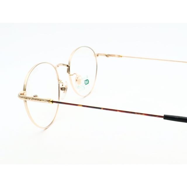国産メガネセット KOZO526 1 ゴールド 50サイズ 日本製 レンズつき完成