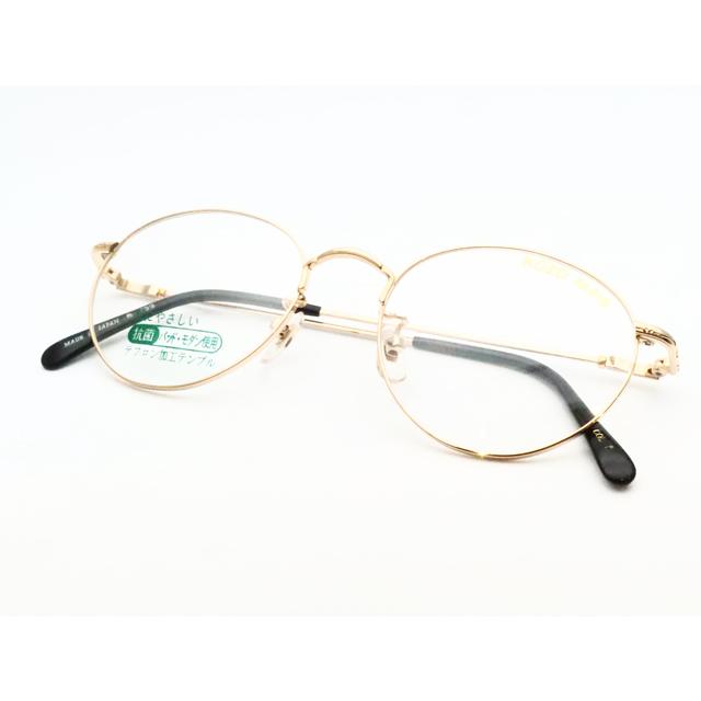 国産メガネセット KOZO526 1 ゴールド 50サイズ 日本製 レンズつき完成