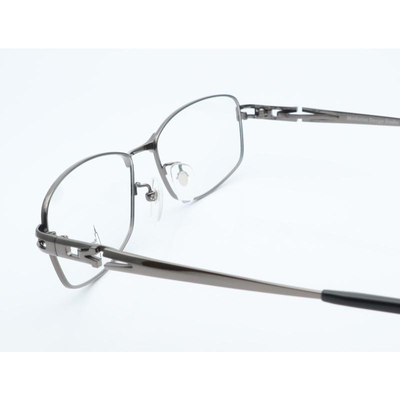 マンハッタンデザインメガネセット MDS517 1 ガンメタル ラージサイズ