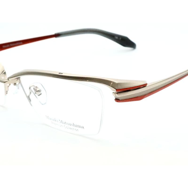 Masaki Matsushima メガネ シルバー 赤黒 楽天市場】レンズつき マサキマツシマ メガネ MF-1284 4