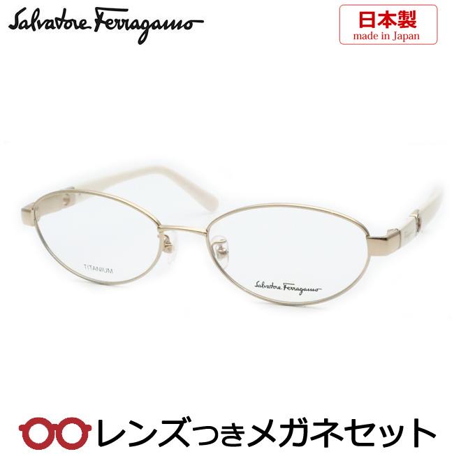 フェラガモメガネセット SF2532A 746 52サイズ ゴールド 日本製 