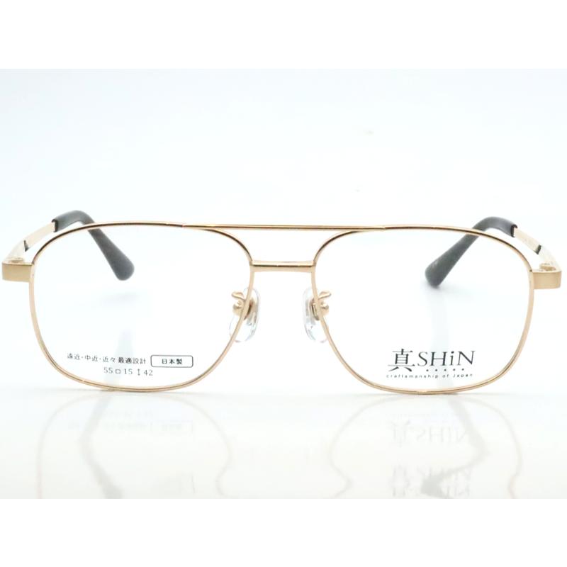 国産メガネセット SHI07-1212 3 ゴールド 55サイズ 日本製 国産メガネセット SHI07-1212 3 ゴールド 55サイズ 日本製