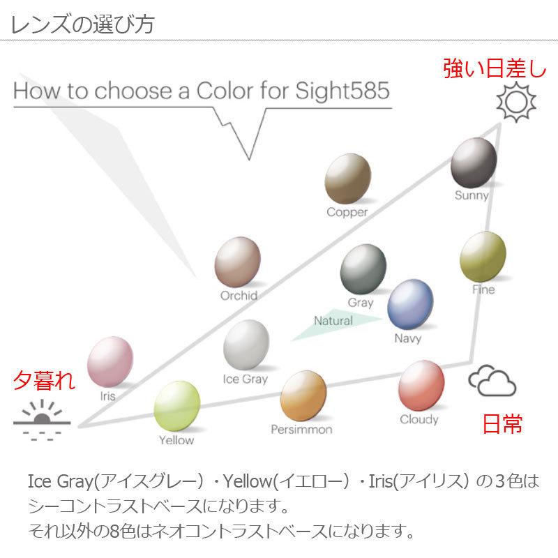 レンズ交換！　サイト585　Sight585　コダックハイコントラストレンズ　度入り　度つき　眩しさ対策　防眩　ＵＶ（2枚1組）KODAKネオコントラストベース｜meganeyou｜07