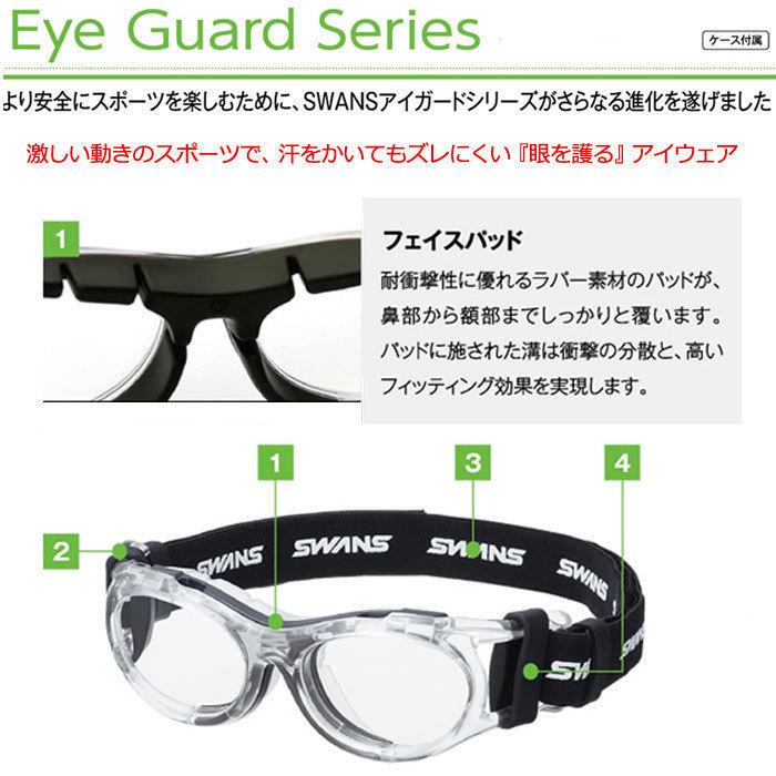 スワンズアイガード 度入りセット SVS-600N BLK クリアブラック（CLBK