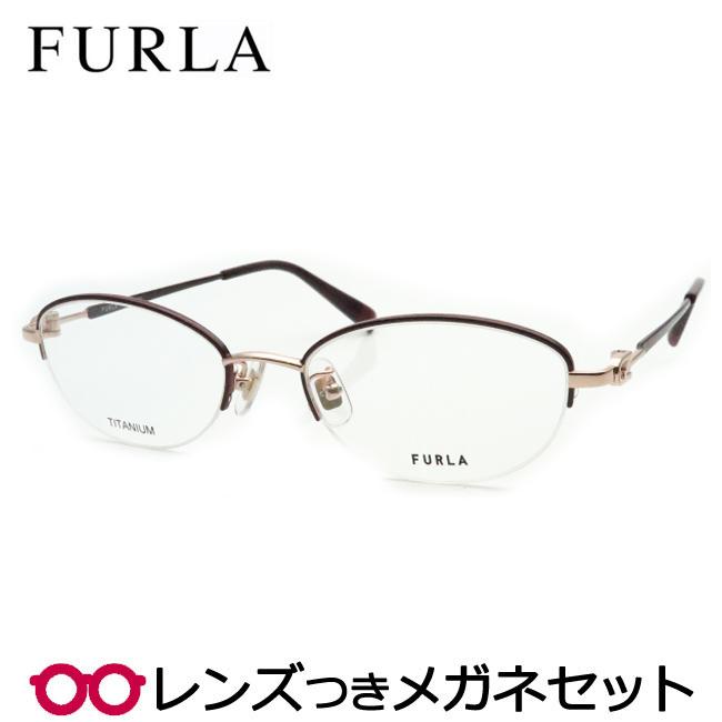 フルラメガネセット　VFU611J　0307　ボルドー　レンズつき完成品　度付き　度なし　ダテメガネ　ＵＶカット　FURLA｜meganeyou