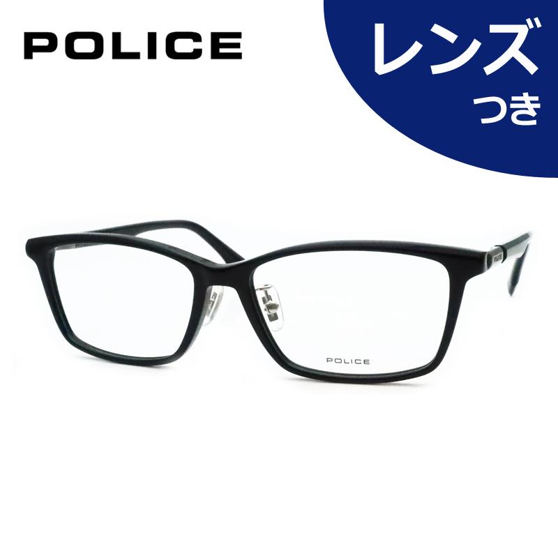 POLICE（ポリス） ポリスメガネセット VPLV08J 0700 ブラック 黒 55