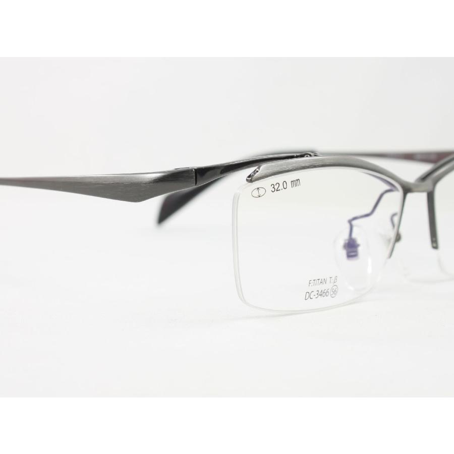 【跳ね上げ式】軽量チタンメガネ 薄型非球面レンズセット DECENT ディセント メガネフレーム DC-3466-3 度付き対応 近視 遠視 老眼 遠近両用 ナイロール メタル