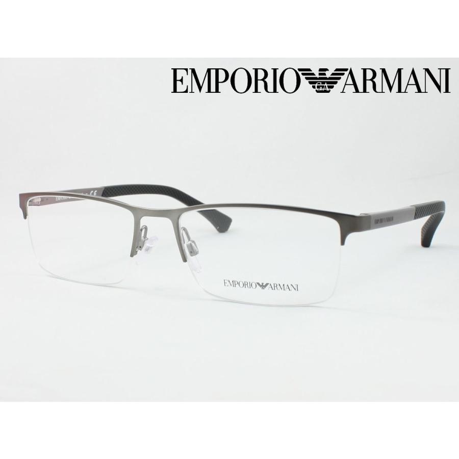 EMPORIO ARMANI エンポリオ アルマーニ メガネフレーム EA1041-3003 55サイズ 度付き対応 近視 遠視 老眼 遠近両用 日本正規品 ナイロール｜meganezamurai