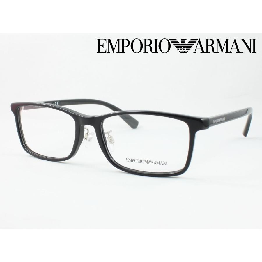 EMPORIO ARMANI エンポリオ アルマーニ メガネフレーム EA3145D-5001 度付き対応 近視 遠視 老眼 遠近両用 日本正規品 セルフレーム クリングス 鼻パッド｜meganezamurai