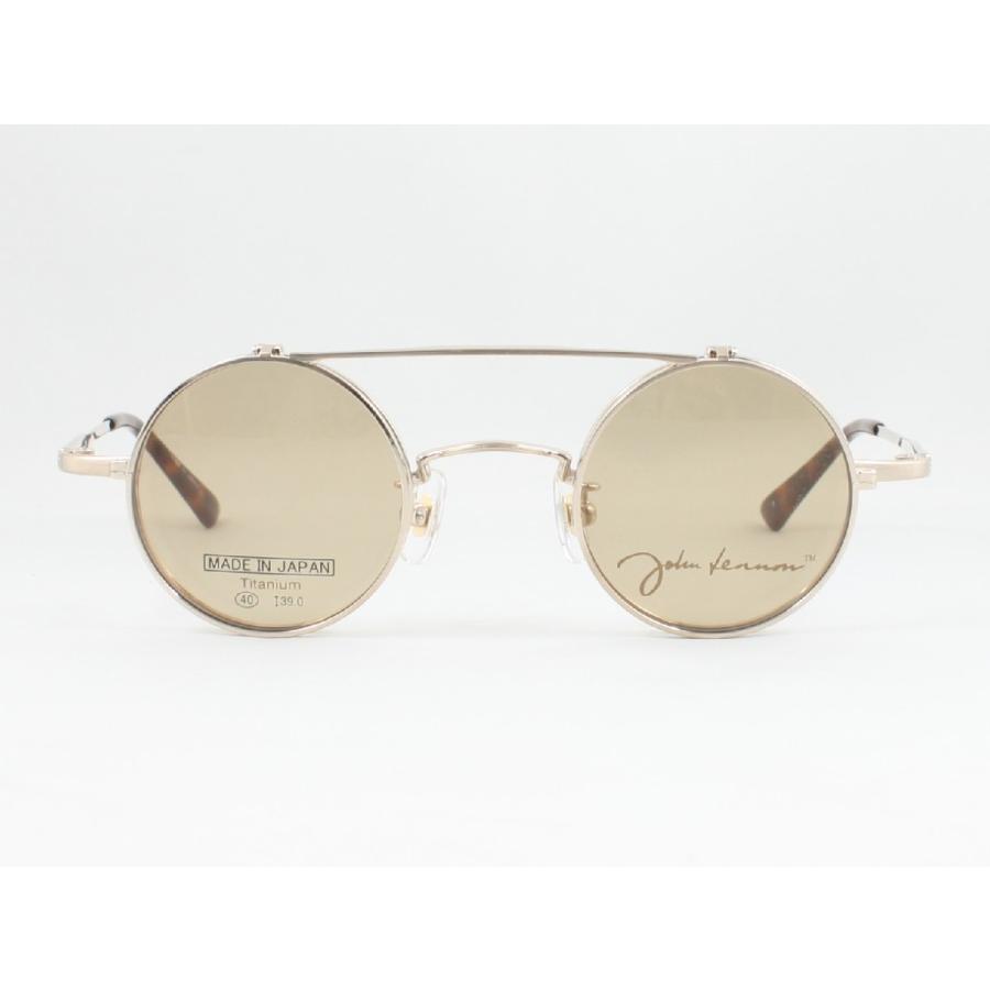John Lennon ジョンレノン 日本製メガネフレーム JL-1042-1 丸メガネ ラウンド はねあげ式サングラス 複式アルバイト :JL- 1042-1:めがね侍 !店 通販 跳ね上げ式メガネ 跳ね上げ メガネ 老眼鏡 フレーム ジョンレノン John Lennon 丸メガネ 新品 送料無料 ゴールド ライトブラウン JL-1042 jl044