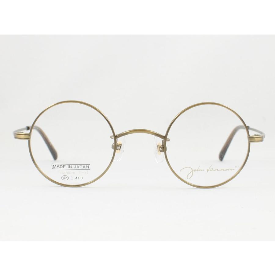 John Lennon ジョンレノン JL-1120-3 日本製メガネフレーム 度付き対応 近視 遠視 老眼鏡 遠近両用 ラウンド 丸メガネ 軽量 軽い 鯖江