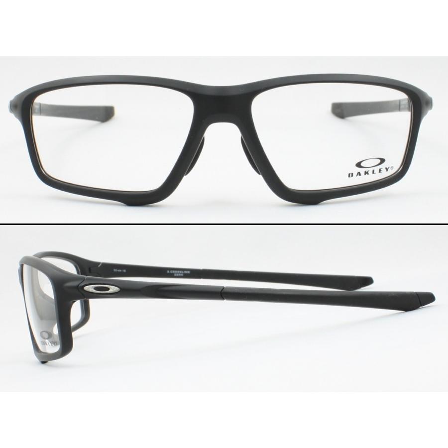 【遠近も0円！】OAKLEY オークリー OX8080-0758 薄型非球面度付きレンズセット メガネフレーム CROSSLINK ZERO SATIN BLACK｜meganezamurai｜02