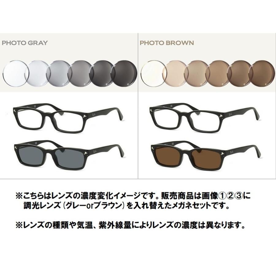 Ray-Ban レイバン RX5184F-2012 調光サングラスセット 度付き 度なし 伊達メガネ グレー ブラウン 近視 遠視 老眼 遠近両用｜meganezamurai｜05