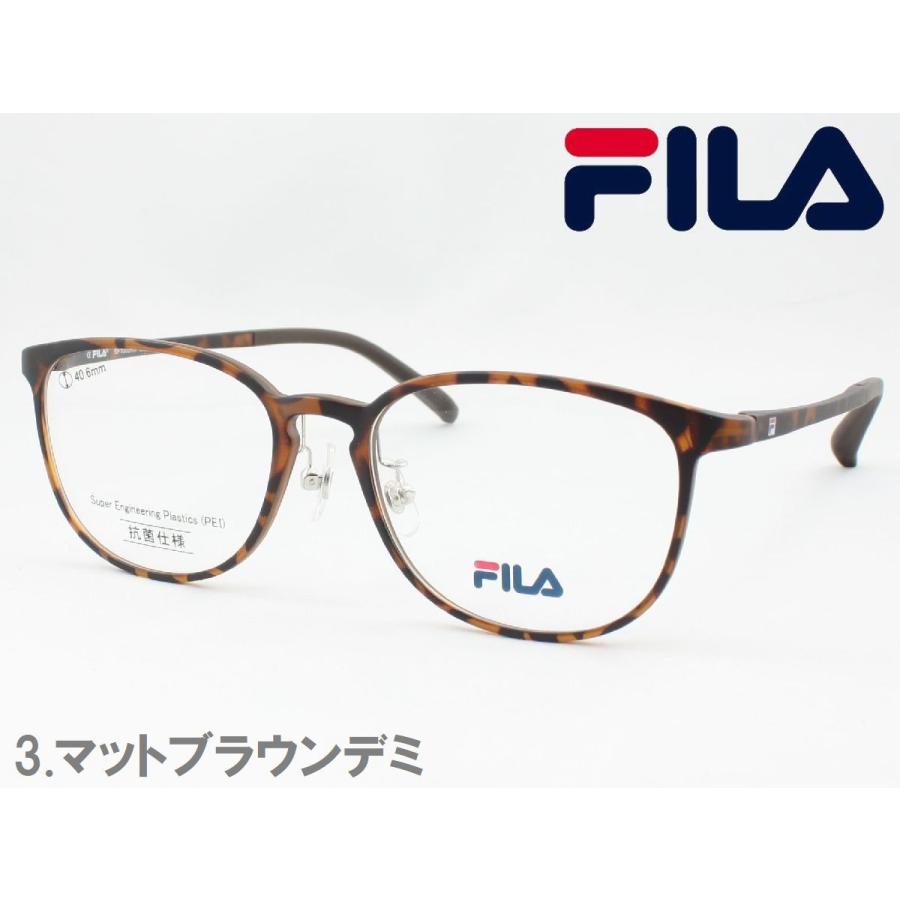 FILA フィラ 軽量メガネ 薄型非球面レンズセット SF1003KK 度付き対応 近視 遠視 老眼鏡 遠近両用 メンズ レディース クラシカル ウエリントン 抗菌仕様｜meganezamurai｜04