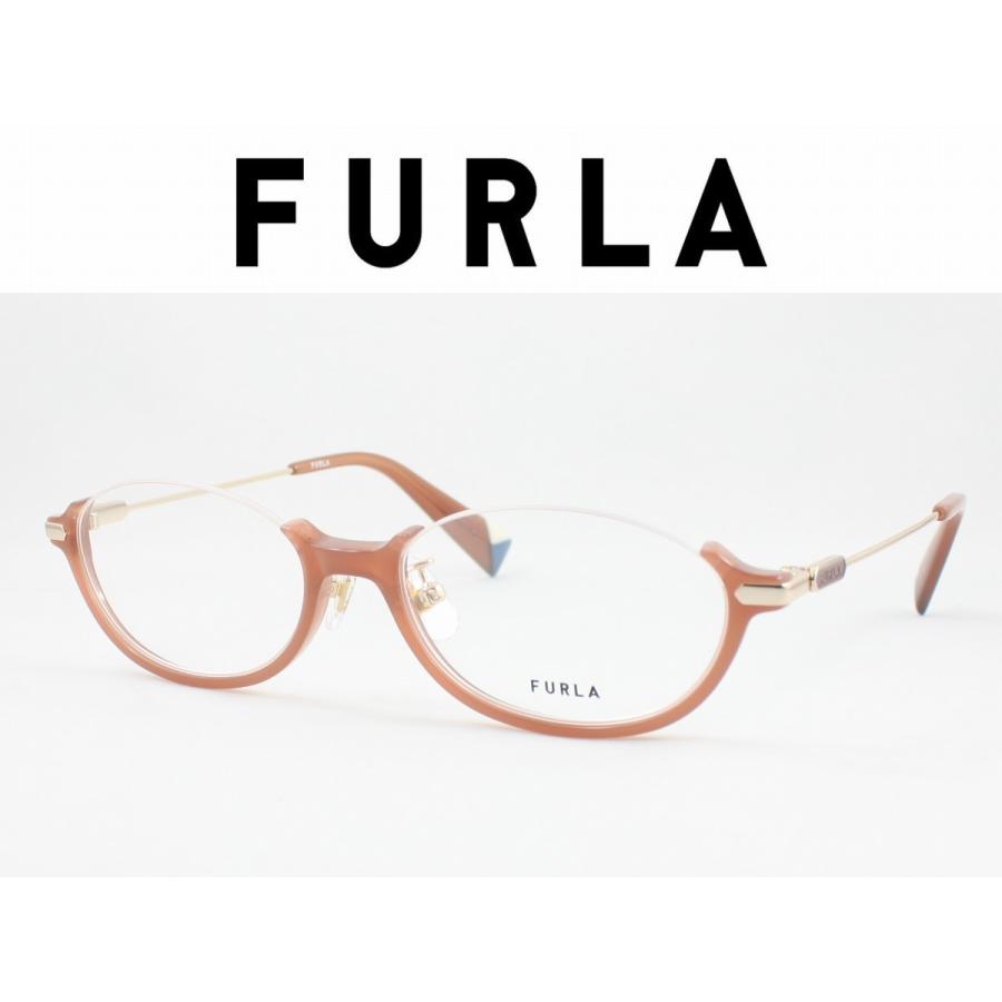 FURLA フルラ VFU423J-0T69 メガネフレーム 逆ナイロール アンダーリム 