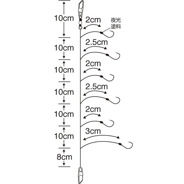 ささめ針(SASAME) ワカサギ仕掛 金山湖 北海道氷上釣りモデル C-247 (0.8号,1号,1.5号)｜megaproductjp｜02