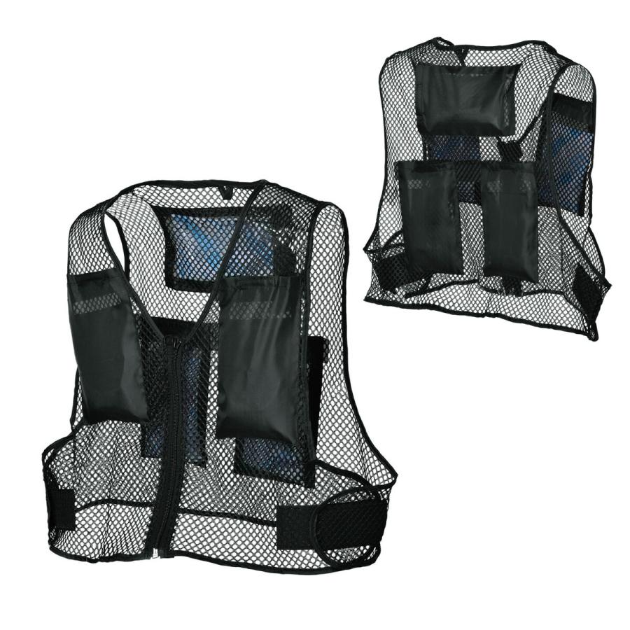 送料無料　ネコポス対応　氷冷メッシュ 保冷剤ベスト 冷却ベスト クールベスト　シンメン 3014 保冷剤付きメッシュベスト F〜XL 3014 保冷剤 5個付き 熱中症対策 の商品画像