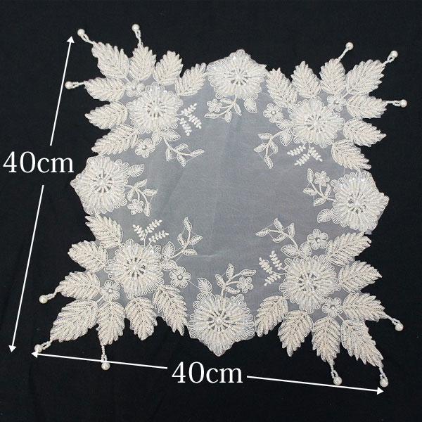 フレンチ レース テーブルセンター 40×40cm フレンチ雑貨 シャビ