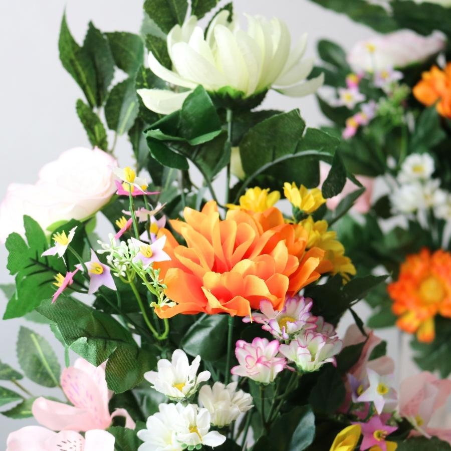 仏花 造花 仏壇用 お供え 1対 お墓用 墓 一対 アレンジメント 花 お盆 枯れない 腐らない |  | 09