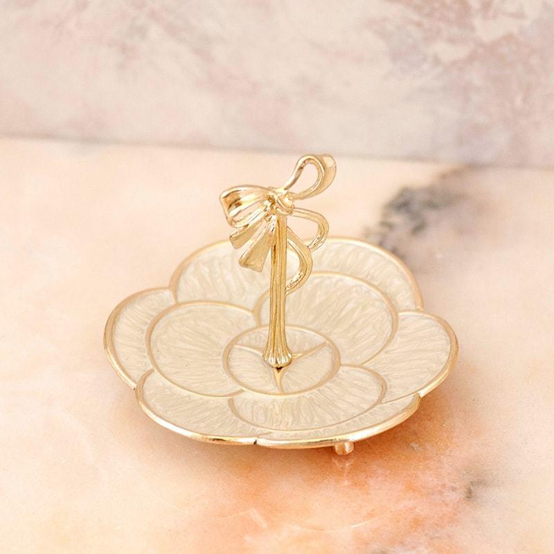 リボン アクセサリー トレー ゴールド ジュエリートレイ アンティーク