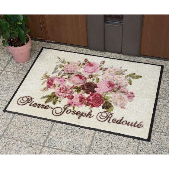 玄関マット ルドゥーテ エントランス マット Mサイズ 52×70cm 薔薇