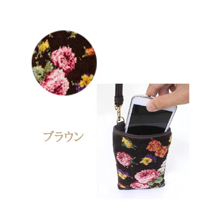 トートバック　スマホポシェット　薔薇　手描き　トールペイント トートバック スマホポシェット 薔薇 手描き トールペイント