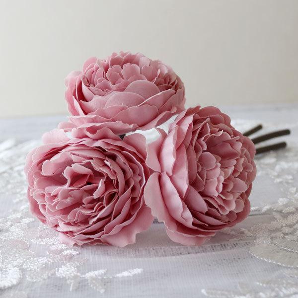 造花 オシャレ アーティフィシャルフラワー ピオニーバンドル モーブ